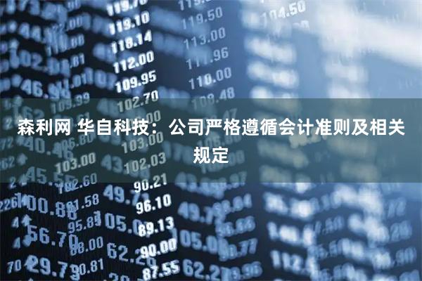 森利网 华自科技：公司严格遵循会计准则及相关规定