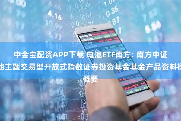 中金宝配资APP下载 电池ETF南方: 南方中证电池主题交易型开放式指数证券投资基金基金产品资料概要
